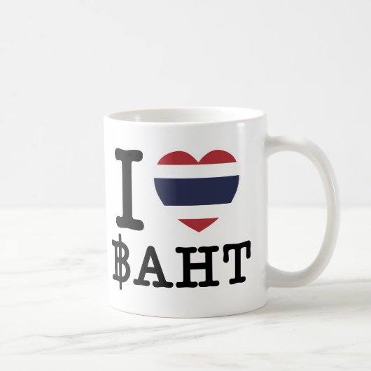 I Herz (Liebe) Baht Kaffeetasse (Rechts)