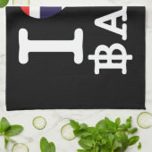 I Herz (Liebe) Baht Küchentuch (Gefaltet)