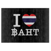I Herz (Liebe) Baht Schneidebrett (Vorderseite)
