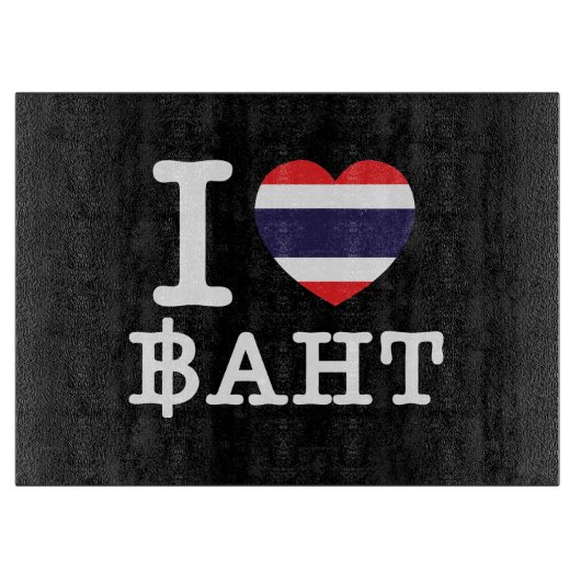 I Herz (Liebe) Baht Schneidebrett (Vorderseite)