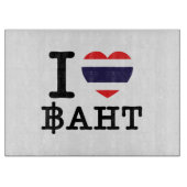 I Herz (Liebe) Baht Schneidebrett (Vorderseite)