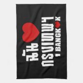 I Herz (Liebe) Bangkok [Krung Thep] Geschirrtuch (Vertikal)