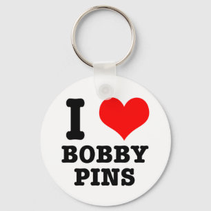 I HERZ (LIEBE) BOBBY BUTTONE SCHLÜSSELANHÄNGER