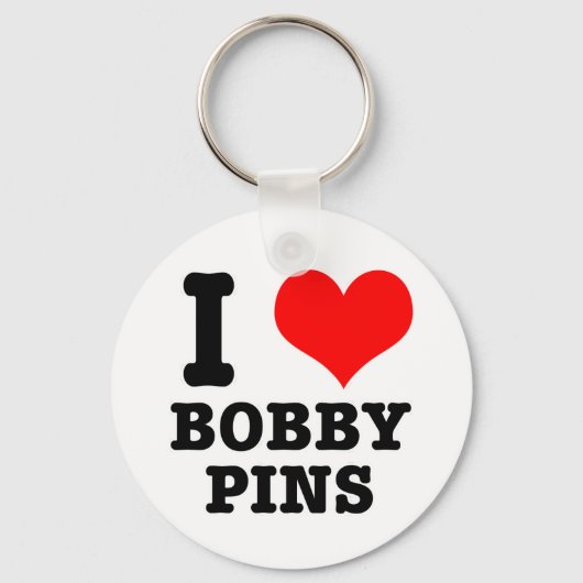I HERZ (LIEBE) BOBBY BUTTONE SCHLÜSSELANHÄNGER (Vorderseite)