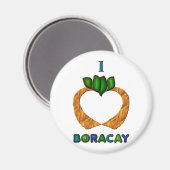 I Herz (Liebe) Boracay Magnet (Vorderseite/Rückseite)