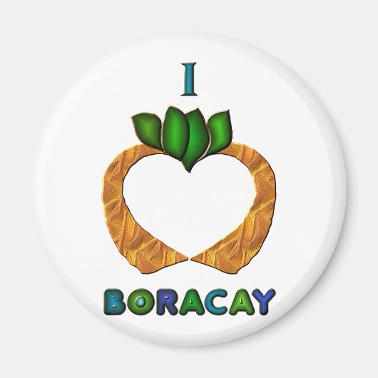 I Herz (Liebe) Boracay Magnet (Vorne)