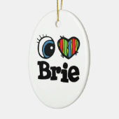 I Herz (Liebe) Brie Keramikornament (Links)