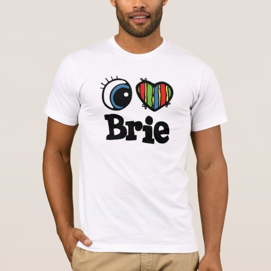 I Herz (Liebe) Brie T-Shirt (Vorderseite)