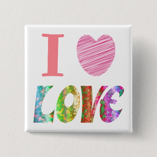 I Herz Liebe Button (Vorderseite)