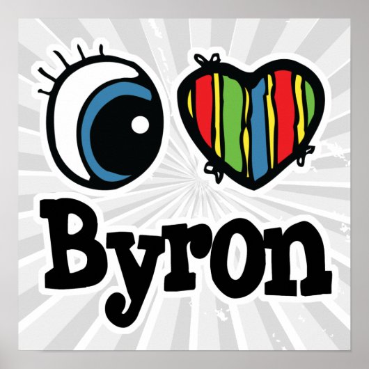 I Herz (Liebe) Byron Poster (Vorne)