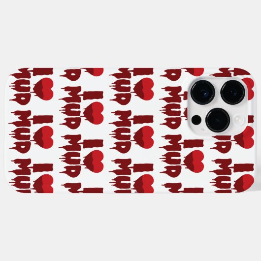 I Herz (Liebe) Case-Mate iPhone Hülle (Rückseite (Horizontal))