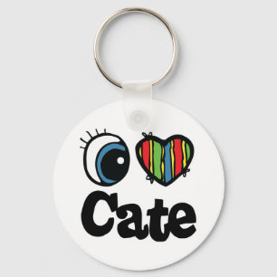 I Herz (Liebe) Cate Schlüsselanhänger