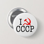 I Herz (LIEBE) CCCP Button (Vorne & Hinten)
