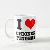 I HERZ (LIEBE) CHICKEN FINGERN KAFFEETASSE (Links)