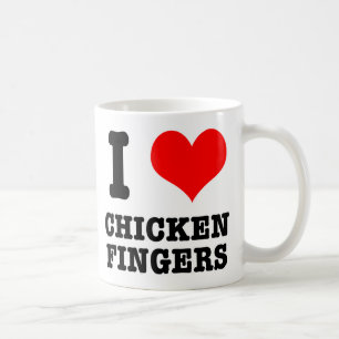 I HERZ (LIEBE) CHICKEN FINGERN KAFFEETASSE