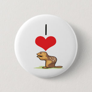 I Herz(Liebe) Chipmunks Button