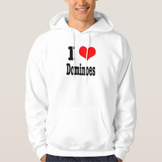 I HERZ (LIEBE) Dominosteine Hoodie (Vorderseite)