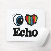 I Herz (Liebe) Echo Mousepad (Mit Mouse)