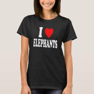 I Herz Liebe Elephants Lieblings Tier Wildlife Zo T-Shirt