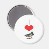 I Herz (Liebe) Enten Magnet (Vorderseite/Rückseite)