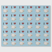 I herz (Liebe) Ewe (Sie) Geschenkpapier (Flach)