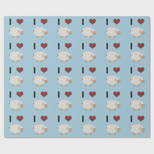 I herz (Liebe) Ewe (Sie) Geschenkpapier (Flach)