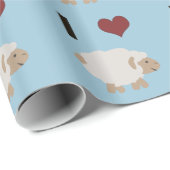 I herz (Liebe) Ewe (Sie) Geschenkpapier (Rolleneckpunkt)