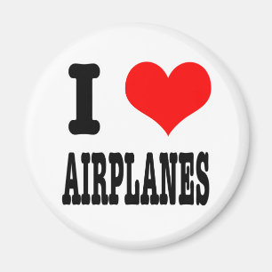 I HERZ (LIEBE) FLUGZEUGE MAGNET