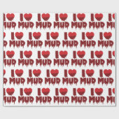 I Herz (Liebe) Geschenkpapier (Flach)