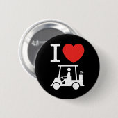 I Herz (Liebe) Golfplatz Button (Vorne & Hinten)