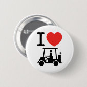 I Herz (Liebe) Golfplatz Button (Vorne & Hinten)