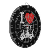 I Herz (Liebe) Golfplatz Dartscheibe (Vorderseite Links)