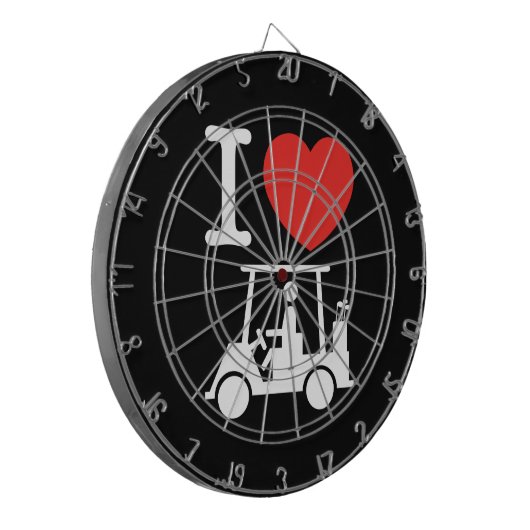 I Herz (Liebe) Golfplatz Dartscheibe (Vorderseite Links)