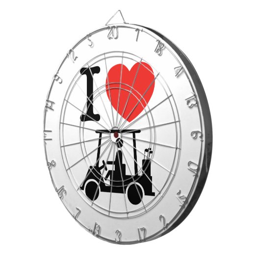 I Herz (Liebe) Golfplatz Dartscheibe (Vorderseite rechts)