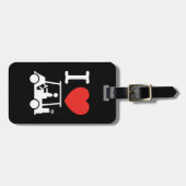 I Herz (Liebe) Golfplatz Gepäckanhänger (Vorderseite horizontal)