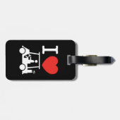 I Herz (Liebe) Golfplatz Gepäckanhänger (Rückseite horizontal)