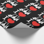 I Herz (Liebe) Golfplatz Geschenkpapier (Ecke)