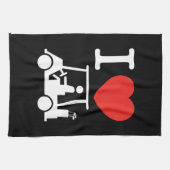 I Herz (Liebe) Golfplatz Handtuch (Horizontal)