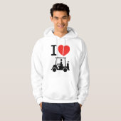 I Herz (Liebe) Golfplatz Hoodie (Vorne ganz)