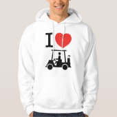 I Herz (Liebe) Golfplatz Hoodie (Vorderseite)