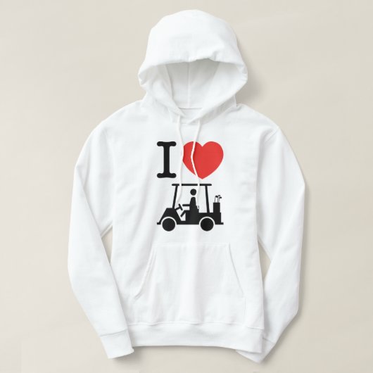 I Herz (Liebe) Golfplatz Hoodie (Design vorne)