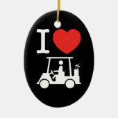 I Herz (Liebe) Golfplatz Keramik Ornament (Vorne)