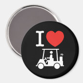 I Herz (Liebe) Golfplatz Magnet (Vorderseite/Rückseite)