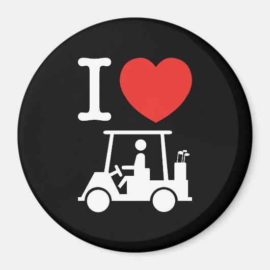 I Herz (Liebe) Golfplatz Magnet (Vorne)