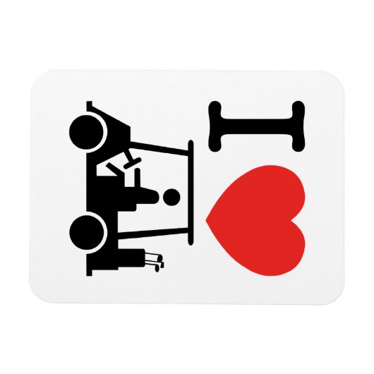 I Herz (Liebe) Golfplatz Magnet (Horizontal)