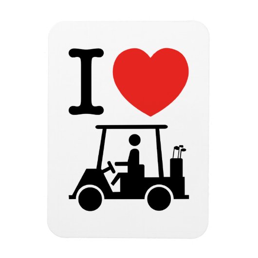 I Herz (Liebe) Golfplatz Magnet (Vertikal)