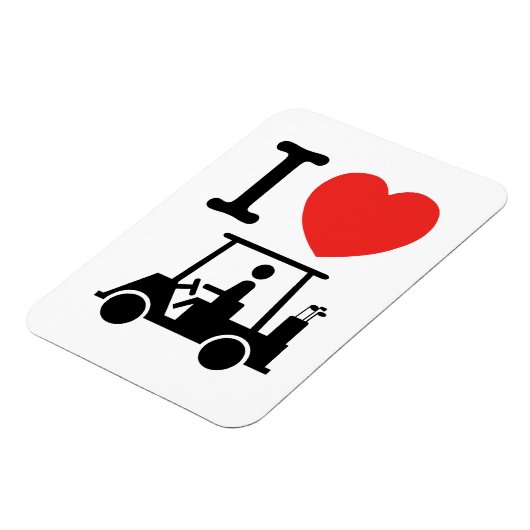 I Herz (Liebe) Golfplatz Magnet (Linke Seite)