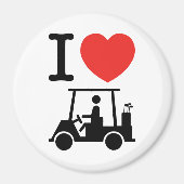 I Herz (Liebe) Golfplatz Magnet (Vorne)