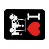 I Herz (Liebe) Golfplatz Magnet (Horizontal)