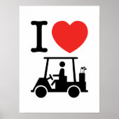 I Herz (Liebe) Golfplatz Poster (Vorne)